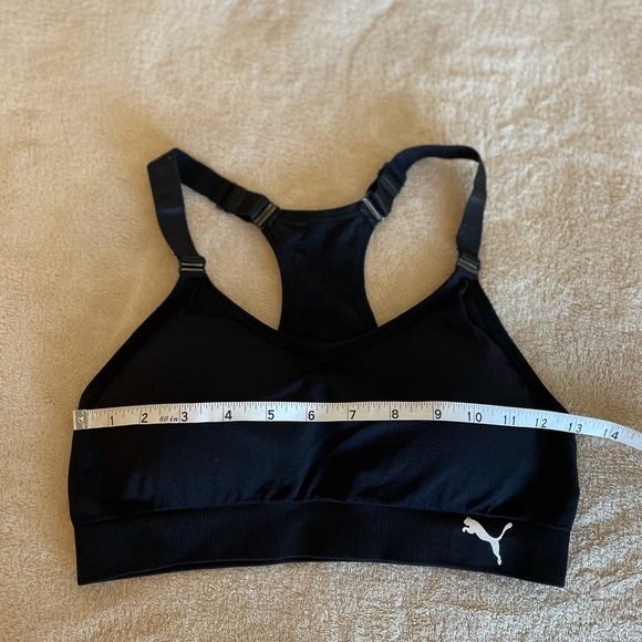 Puma Athletic Black Padded Logo Bra - Size S - Picture 6 of 6